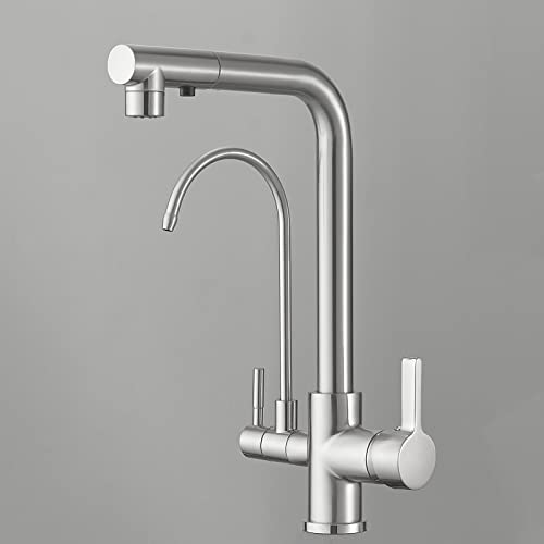 Grifo Osmosis 3 Vias Grifo Fregadero Extensible Con Osmosis Grifería Fregadero Con Dos Caños 3 En 1 Grifo Mezclador Fregadero Filtro Agua Grifo Cocina Cepillado Grifo Osmosis 3 Vias Grifo Fregadero Extensible Con Osmosis Grifería Fregadero Con Dos Caños 3 En 1 Grifo Mezclador Fregadero Filtro Agua Grifo Cocina Cepillado