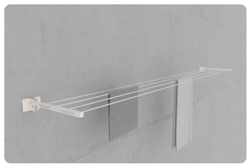 Image of WONJU Foldable Clothes Drying Rack, White Metal, Large, Space Saving, Lightweight, Portable, Multi-Level Drying, Indoor and Outdoor Use Multi Color