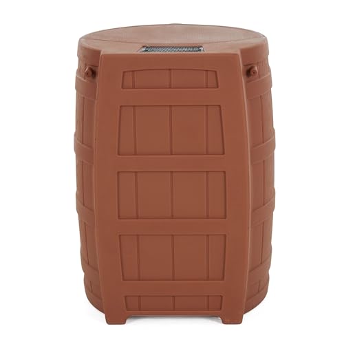 Image of Good Ideas Rain Wizard Water Collection Barrel, 50 Gallon, Terra Cotta