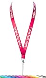 Photo Gallery rolseley - cordino da collo tinta unita personalizzato con testo stampato personalizzato (bianco/nero/argento) con apertura di sicurezza (magenta + testo) Photo Gallery rolseley - cordino da collo tinta unita personalizzato con testo stampato personalizzato (bianco/nero/argento) con apertura di sicurezza (magenta + testo)