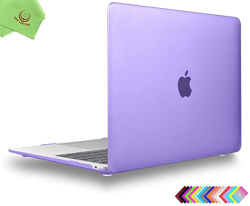 UESWILL Smooth Matte Hard Shell Case Cover for 2018 2019 2020 MacBook Air 13 inch Retina Display & Touch ID & USB-C Model A2179 A1932, Purple