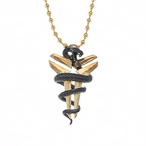 s925 sterling silver commemorative kobe necklace viper black mamba cross pendant long sweater chain men and women clavicle