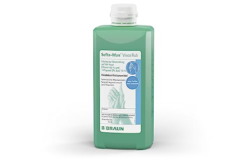 B. Braun Softa-Man ViscoRub Gel desinfectante para manos, botella dispensadora de 500 ml