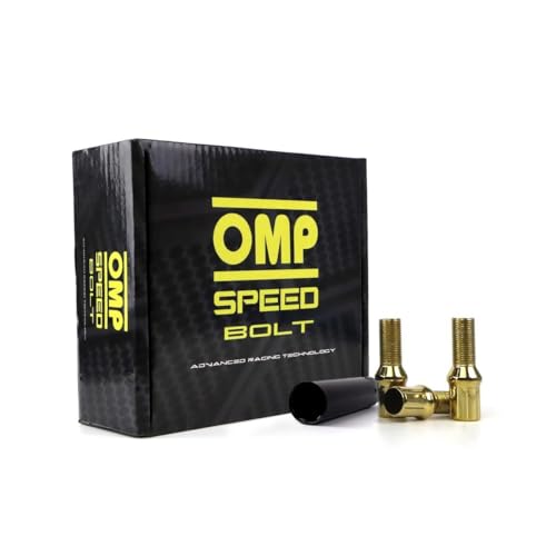 OMP Speed Juego de 20 Tornillos Acero de Colores M14X1.25 Llave de 17/19 Largo 27mm Color Amarillo y Material DIN 10.9