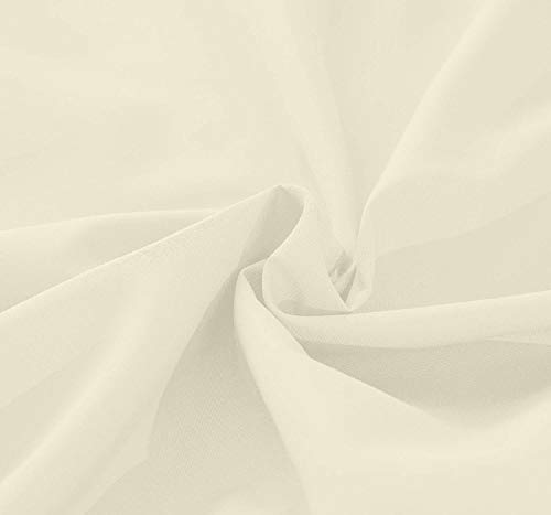 Image of 1800 Brushed Microfiber Flat BedSheet with 1 Takiya Cover | Bedsheets Soft and Breathable - Ivory Single Bed
