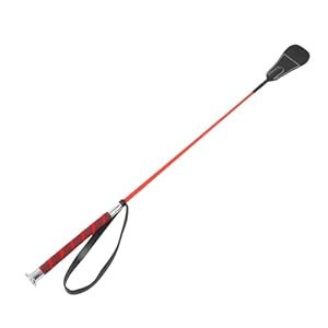 Reitpeitsche, Dressage Crop, hochwertig, antischlupfgriff, Equestrian Equipment, 68 cm, PC Faserpeitsche, Lederspitze, Gummi-Handgelenksgurt, for Reiter und Dressage Training