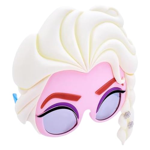 Sun-Staches Queen Elsa Official Frozen Sunglasses for Kids | Princess Costume Party Favors | One Size Fits Most Kids