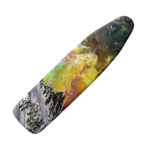 Funda Tabla Planchar Ajustable Montaña Amarilla Negra Funda para Tabla de Planchar Transpirable Poliéster Resistente al Desgaste Lavable Reutilizable Ironing Board Cover (2XL)