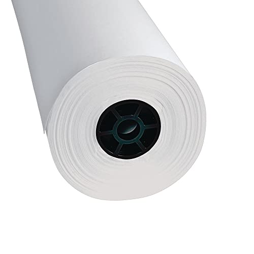 Colorations Dual Surface Paper Roll Classroom Supplies For Arts And Crafts White (36" X 1000') (Item # Dswh) #TOP1
