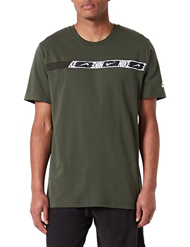 T-Shirt Nike SW Repeat homme avec bandes logotées sur les épaules