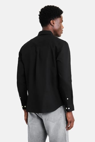 Image of SNITCH Men Casual Shirt | Regular Fit Full Sleeve Spread Collar Solid Pattern | Breathable Cotton Linen Blend & Lightweight Fabric for Summer, Vacation & Smart Casual Wear