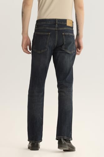 Image of SNITCH Cedric Navy Plain Loose Fit Jeans