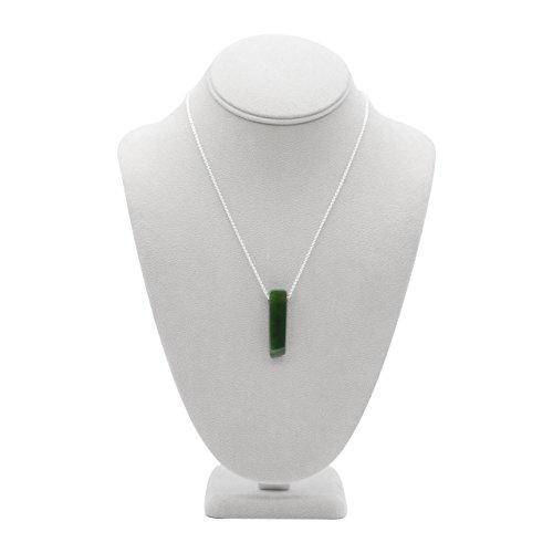 Stellia Dagger Jade Necklace 18” – 20” Adjustable Silver Plated Chain4