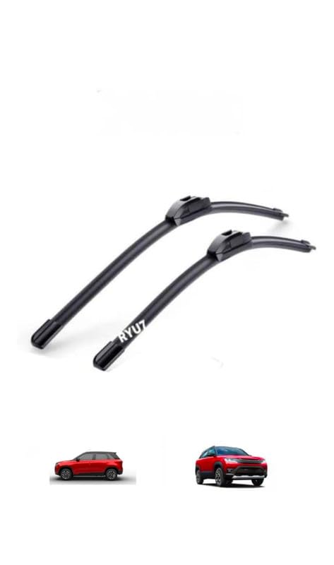 Image of All Season Frameless /Soft Wiper Blades Fits For Maruti Brezza,New Brezza 24 inch /600mm+16 inch /400mm(Pack of 2)