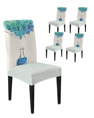 Chair Covers for Dining Room Chemical Formula Beaker on Wood