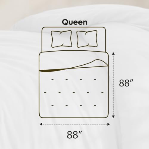 Image of Queen Comforter Set 3 Piece White by Utopia Bedding, Comforters Queen Size, Bedding Comforters Sets, Down Alternative Soft Bed Set, 1 Comforter (88 x 88 inches) 2 Pillow Shams (20 x 26 inches)