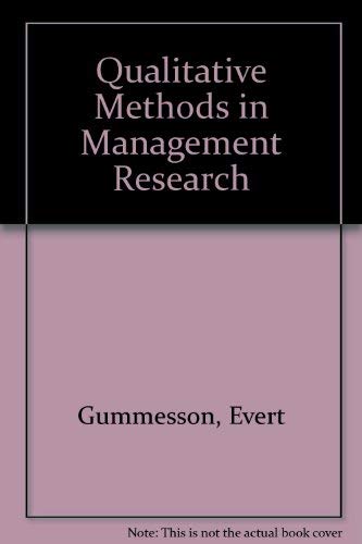 Qualitative Methods in Management Research 0803942036 Book Cover