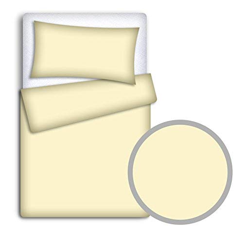 Babymam BABY BEDDING SET PILLOWCASE + DUVET COVER 2PC TO FIT JUNIOR BED (Cream)