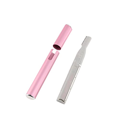 Healeved Women Electric Eyebrow Trimmer Razor Gentle Hair Remover for Face Neck Arms Pink Color Durable Battery Powered AAA Not Included