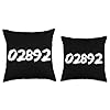 02892 Zipcode West Kingston Rhode Island Hometown Zip 02892 Throw Pillow #2