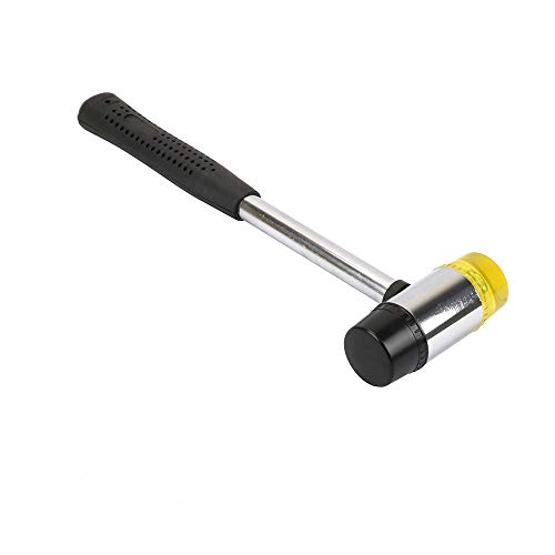 Rubber Hammer 30mm 35mm 40mm Soft Nylon Rubber Mallet Double-Faced Replaceable with Non-Slip Rubber Handle for Jewelry DIY Craft Tools (35mm)