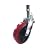 Scaffold Caster 8" x 2" Red PU Wheel Locking Brake 1-3/8" Stem 3800 lbs 4 pcs