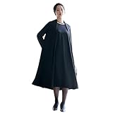 [ニナーズ] 喪服 レディース ブラックフォーマル ワンピース 日本製 礼服 スーツ ロング丈 洗える 大きいサイズ 黒 30代 40代 50代 60代 DI-62011 (JP, アルファベット, L, ブラック)