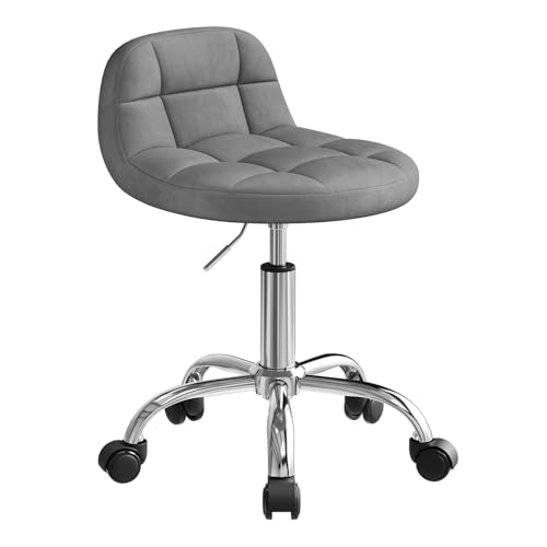WOLTU Tabouret de Bureau Pivotant à roulettes, Tabouret avec Dossier Réglable en Hauteur Entre...