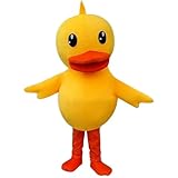 Gonglian Global Cute Yellow Duck Mascot Costume Halloween Party Yellow Duck Dress Up Costume Halloween Adult Cosplay Costume
