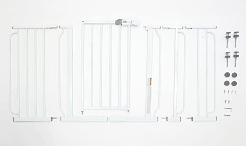 Regalo Safety Baby Gate 56 Inch Extra Wide for Doorways & Bottom of Stairs, Pressure Mount Design for Babies, Toddlers & Pets, Tested & Safe for 30 Years, American Designed, American Owned, White