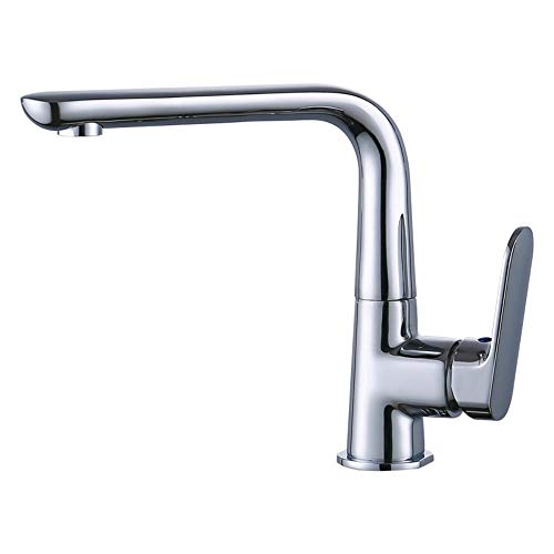 Robinet de salle de bain et cuisine gain de place en cuivre chromé brillant