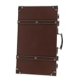 Yardenfun Valise Vintage Cuir Rétro avec Poignée Confortable Coffre de Rangement Décoratif pour Boutique et Accessoires Boîte de Transport et Spacieuse Style Ancien Élégant