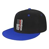 AXXOR Ironworker American Flag Baseball Cap Unisex Kids Adjustable Fashion Hip Hop Flat Bill Hat Blue
