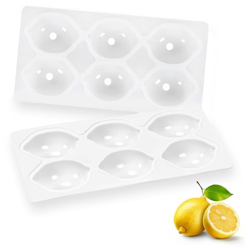 Foonary Moule en silicone 3D pour citron, fruits et brownies, moule à brownies, moule 3D, moule de cuisson DIY pour muffins, cupcakes, gâteaux, pudding,...