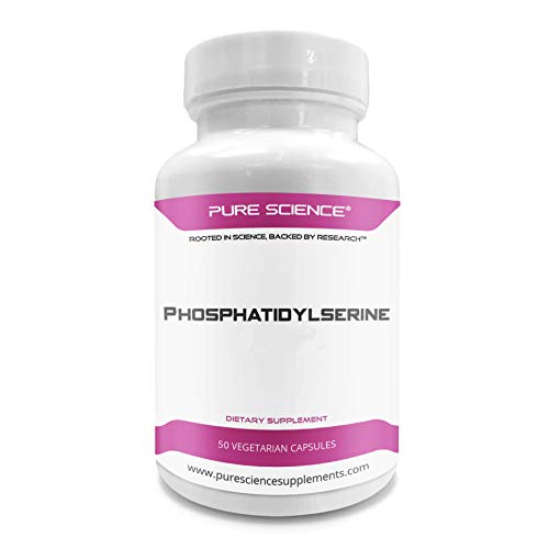 Pure Science Phosphatidylserine 100mg (from Soy Lecithin) – Essential Brain Nutrient for Improving Learning & Cognition and Reducing Cortisol – 50 Vegetarian Capsules of Phosphatidylserine Powder