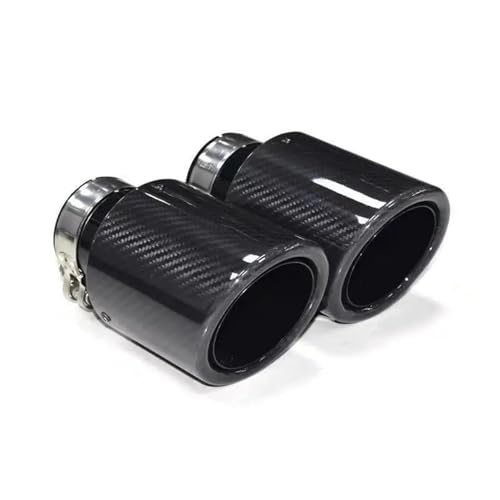 Punta de escape de fibra de carbono legítima y acero inoxidable para tubo recto