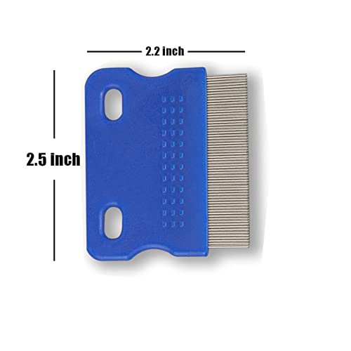 Qiaolejia Dog Grooming Comb,3 Pieces Stainless Steel Cat Combs, 2-in-1 Flea Comb with Round Teeth to Remove Float Hair… - Image 5