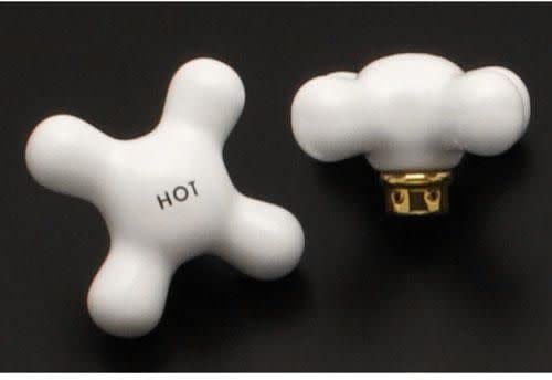 Signature Hardware 111424 Large Replacement Porcelain Cross Handles