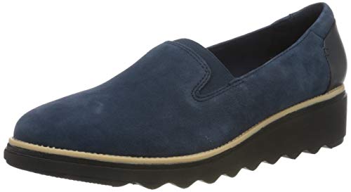 Clarks Sharon Dolly, Mocassini Donna, Blu Dark