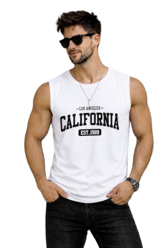 Image of JUGULAR Tank Tops Sleeveless T-Shirt for Men Gym Wear Vest Printed Stylish Round Neck Running for Sports Workout Fitness & Casual or Beach Wear