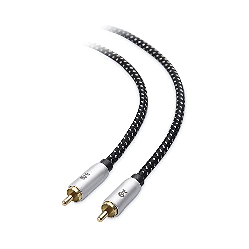 Cable Matters Braided 2-Pack Shielded Subwoofer Cable 15 Ft, Rca Cable/Digital Coaxial Cable (Digital Audio Coaxial Cable And Lfe Subwoofer Cable) - 4.6M / 15 Feet #TOP2