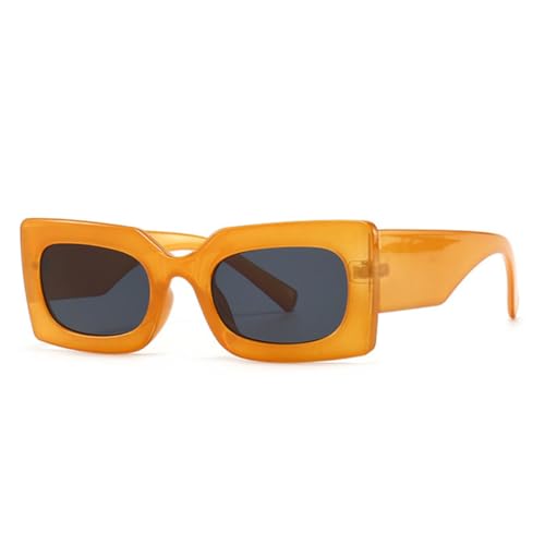 Lunettes de soleil rétro rectangulaires pour terrasses d'été et festivals branchés