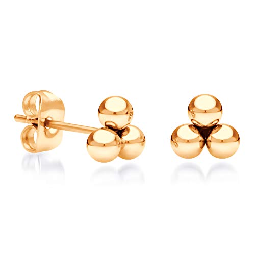Boucles d'oreilles Delta acier inoxydable 3 points femme tendance