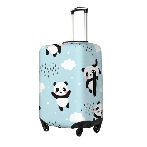 Cute Panda Bear Print Luggage Cover Elasticated Suitcase Covers TSA Approved Stylish Scratch Washable Resistant Case Protector for Kids and Adults2