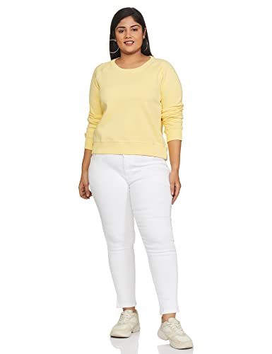 Image of Amazon Brand - Symbol Women's Cotton Crew Neck Sweatshirt (Available in Plus Sizes)