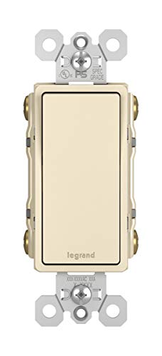 Image of Legrand radiant TM874LACC6 15 Amp Rocker Wall Switch, 4-Way Decorator Light Switches, Light Almond (1 Count)