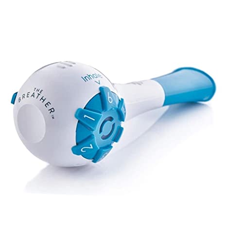 Image of Lung Exercise Device Exerciser Natural Breathing Trainer Adjustable Blue