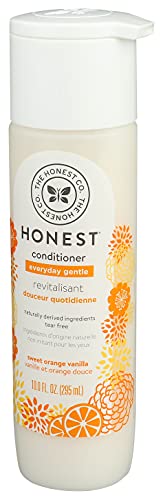 The Honest Company Silicone-Free Conditioner | Gentle for Baby | Naturally Derived, Tear-free, Hypoallergenic | Citrus Vanilla Refresh, 10 fl oz
