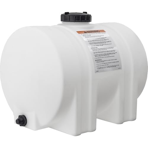 RomoTech 35 Gallon Polyethylene Storage Tank with LegsHeavy-Duty Horizontal Water Storage Tank for Farms Industrial or Chemical UseUV-Resistant Rustproof BPA-Free Plastic Liquid Tank 82126189