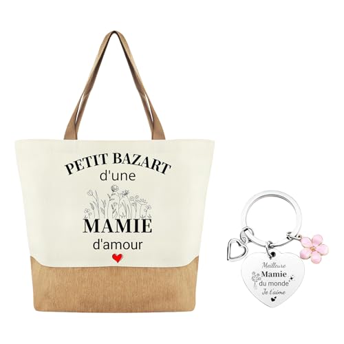 RAOPNHS Panera para abuela, cesta de almacenamiento de tela de algodón, bolsa de pan, regalo para abuela, cumpleaños, día de la madre, Navidad, decoración para cocina y mesa de comedor, práctico